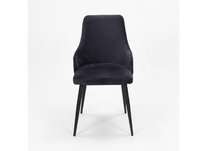 Black designer 2x chairs luxury dining room single-seat modern furnishing