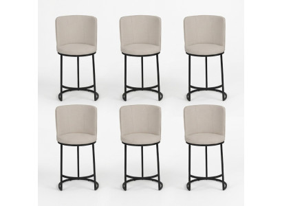 Bar stool 6x bar chair stylish bar furniture stool design steel legs new