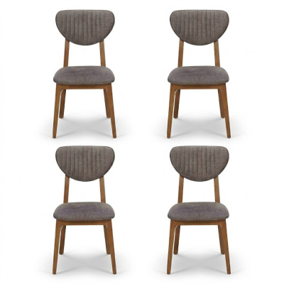Design chair armchair set dining room upholstery 4x chairs design