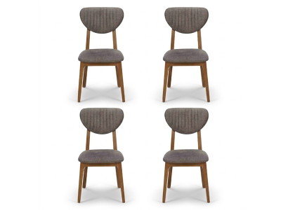 Design chair armchair set dining room upholstery 4x chairs design