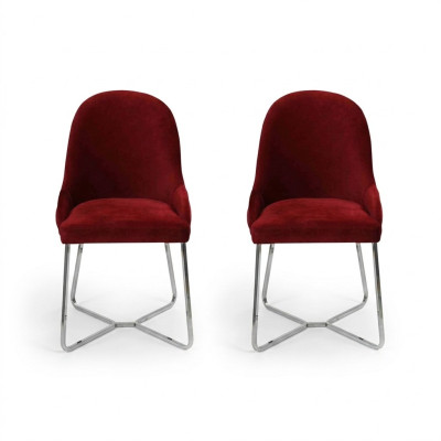 Modern Red 2x Chairs Luxury Dining Room Furnishing Chairs New Furniture Dining Room Chair