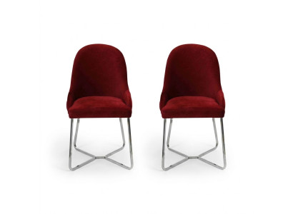 Modern Red 2x Chairs Luxury Dining Room Furnishing Chairs New Furniture Dining Room Chair
