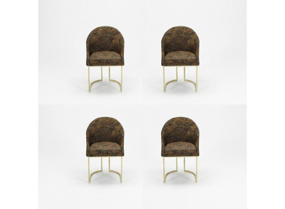 Modern dining room chairs living room luxurious multicolored 4x chairs metal new