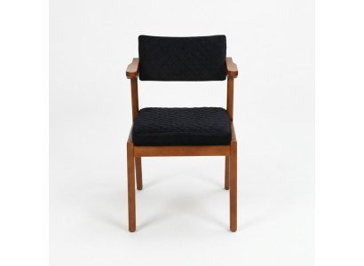 Black-Brown Single-Seater Dining Chairs with Armrests Designer New