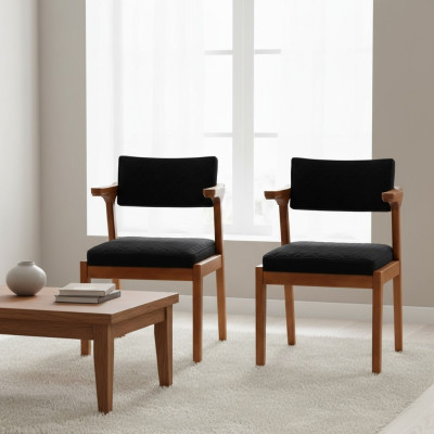 Dining room chair modern wood furniture 2x chairs luxury design furnishing new