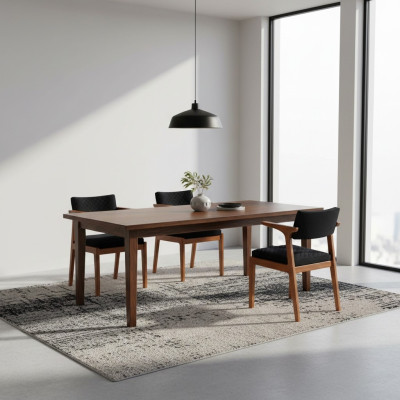Dining room chair modern wood furniture 4x chairs black luxury design furnishings