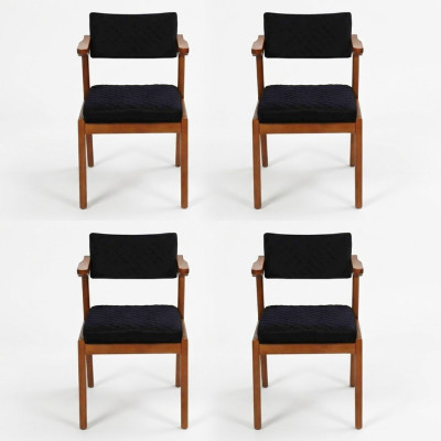 Dining room chair modern wood furniture 4x chairs black luxury design furnishings