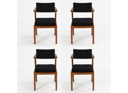 Dining room chair modern wood furniture 4x chairs black luxury design furnishings