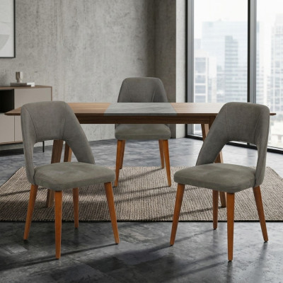 Exclusive Upholstery 4-Piece Chair Set Kitchen Furniture Designer Dining Chairs