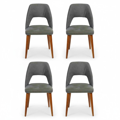 Exclusive Upholstery 4-Piece Chair Set Kitchen Furniture Designer Dining Chairs