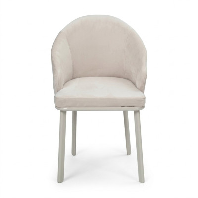 White dining chair designer upholstered chair textile modern kitchen chairs
