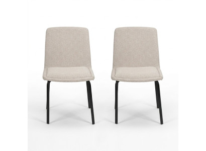 White upholstered chairs designer 2x dining chairs modern kitchen chairs