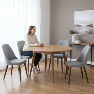 Chair Designer 4x Chairs Wooden Chair Dining Chair Luxury Wood New Furniture New