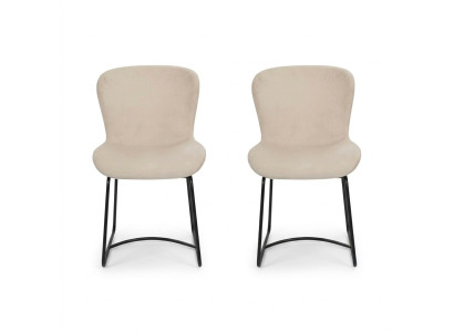Dining chair 2x chairs dining room modern chairs metal design white new