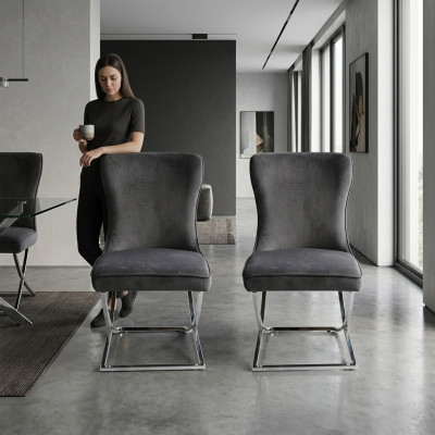 Designer 2x Chairs Luxury Chesterfield Upholstered Chairs Armchairs Living Dining Room
