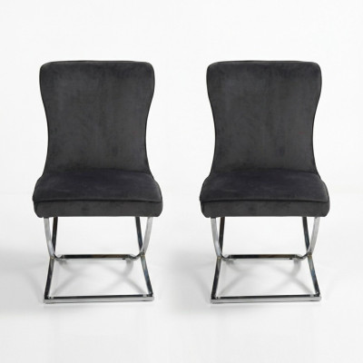 Designer 2x Chairs Luxury Chesterfield Upholstered Chairs Armchairs Living Dining Room