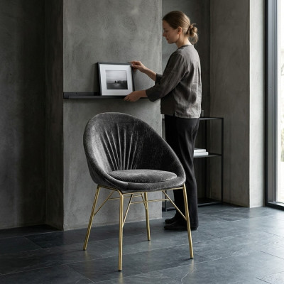 Design black armless chair dining room modern furniture luxury new chairs