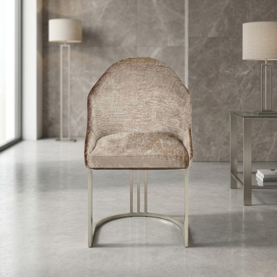 Dining room chair luxury 4x chairs textile design metal modern chair furniture
