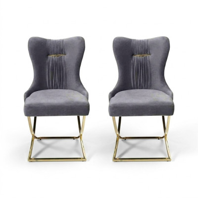 Dining room 2x chairs luxury armchair gray chair armchair living room furniture new