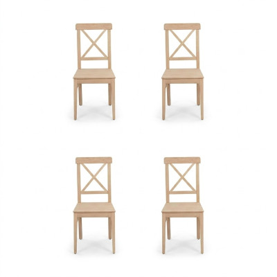Dining chair designer 4x chairs wooden chair luxury single-seater without armrest