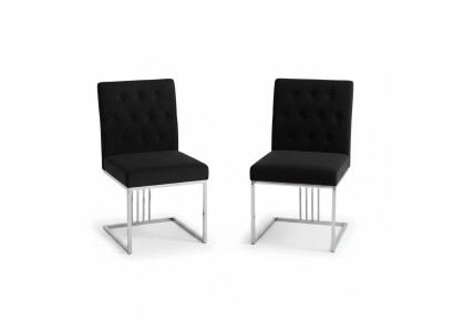 Black armchair designer 2x chairs dining room furniture dining chairs stainless steel chair