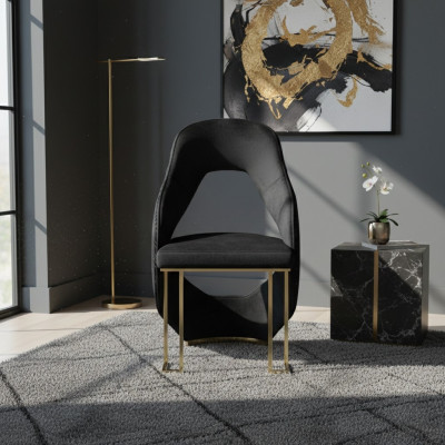 Stylish Chair Dining Chair Black Kitchen Chair Armchair Luxury Modern Novelty
