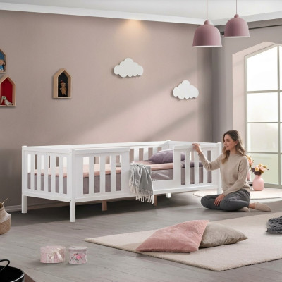 Bed frame children's bed children's room children's room furniture white wood new