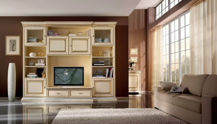 Classic Living Room Wall Sideboard TV Stand Shelf Walls Wardrobe New