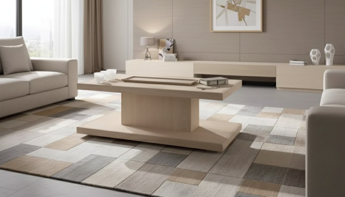 Classic luxury designer coffee table living room table side wood