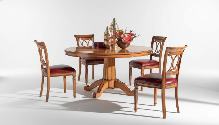 Dining table set with 4 chairs for the dining room, 5-piece set.