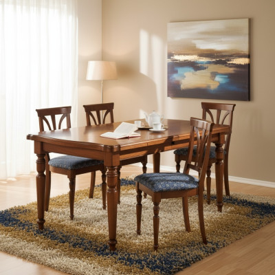Design dining room chair set tables 4x chairs dining set 5-piece ensemble.
