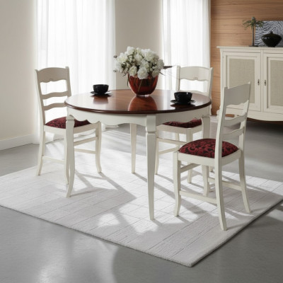 Dining Set Complete Set 4x Chairs Sideboard Dining Group Wooden Table White New