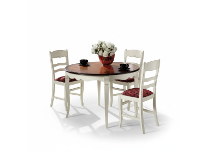 Dining Set Complete Set 4x Chairs Sideboard Dining Group Wooden Table White New