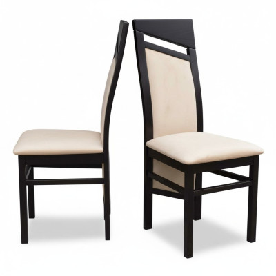 Brown chair padded chair modern seating furniture dining room upholstery textile new