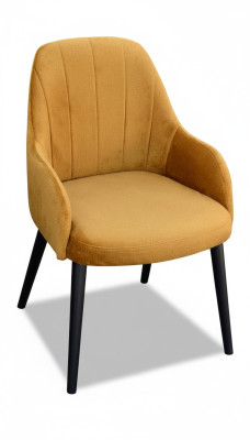Design Textile Luxury Armchair Chair with Armrest Dining Chair Brown