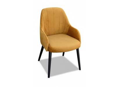Design Textile Luxury Armchair Chair with Armrest Dining Chair Brown