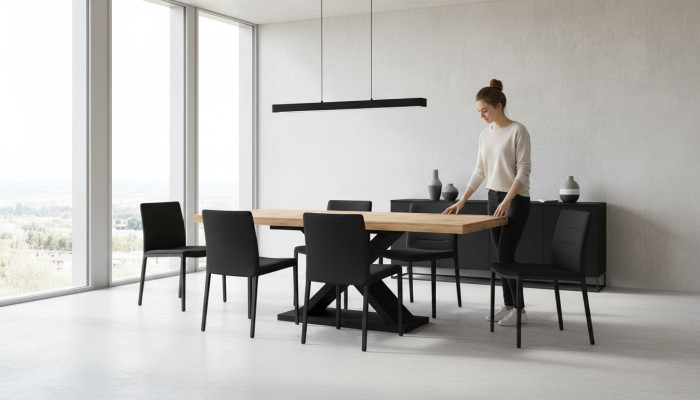 Dining table table dining room living room brown wood design luxury modern