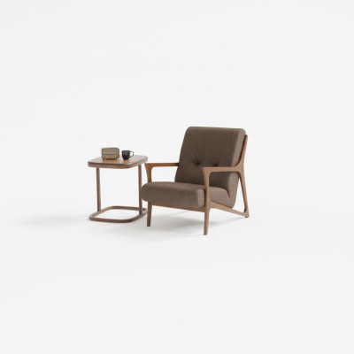 Brown armchair upholstery furniture living room wood furnishings luxury textile new