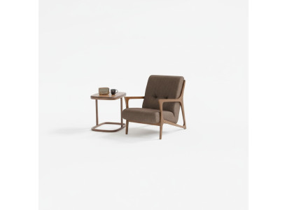 Brown armchair upholstery furniture living room wood furnishings luxury textile new