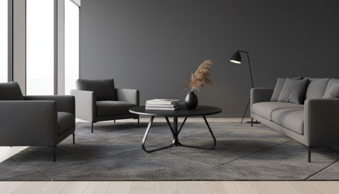 Living Room Black Coffee Table Modern Designer Decor Luxury Furniture
