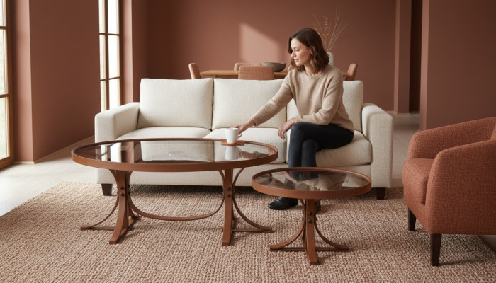 2x Coffee Tables Living Room Complete Luxury Designer Furniture Style Modern
