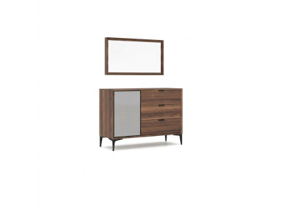 Modern design furniture bedroom brown dresser with mirror luxury