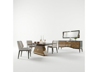 Luxury Modern Furniture Dining Room Dining Table Design 4x Chairs Dining Set Sideboard
