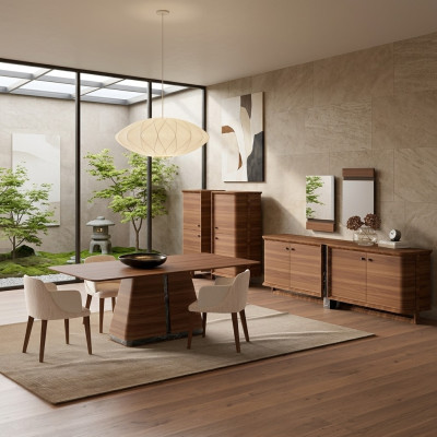 Luxury Dining Room Set Complete 10-piece Dining Table Design Sideboard Dining Room 2x Cabinet