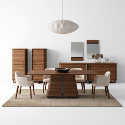 Luxury Dining Room Set Complete 10-piece Dining Table Design Sideboard Dining Room 2x Cabinet