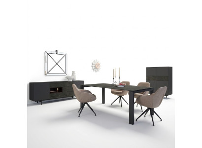 Dining set dining room set 8-piece dining table 4x chairs luxury cabinet design furniture