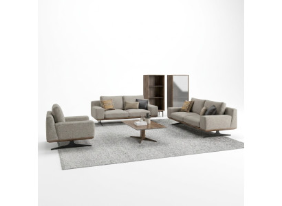 Upholstered Furniture Sofa Living Room 5-piece Coffee Table Wood Side Table New