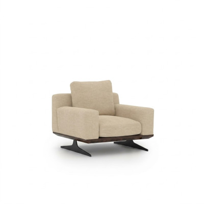 Designer armchair living room furnishing textile modern upholstery new