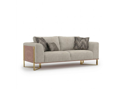 Two-seater sofa living room upholstered furniture design couch furnishing textile new