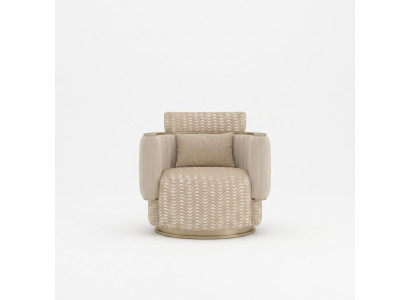 Beige Armchair Living Room Luxury Upholstered Furniture Design Modern Interior New